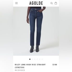 AGOLDE RILEY LONG HIGH RISE STRAIGHT
(STRETCH)
IN DIVIDED